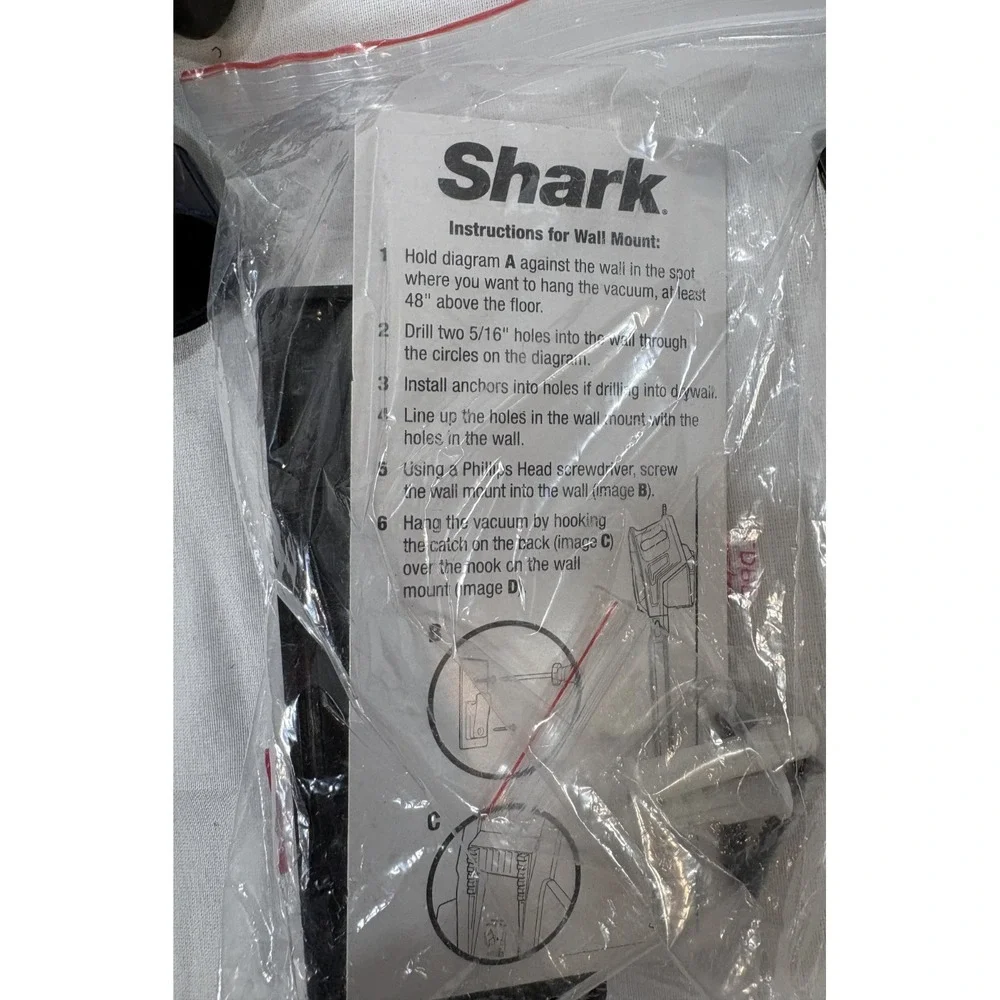 Lot of 7 Various Shark Vacuum Attachments Accessories with Wall Mount